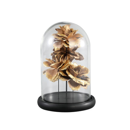Blumenstatue - Rossa Gold Glass Bell Jar - Esszett Luxury