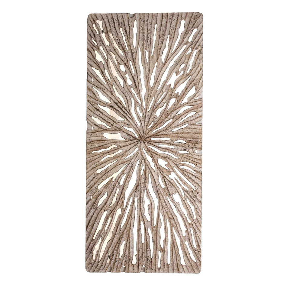 Geschnitztes Wandpaneel aus Holz - Casper white wood - Esszett Luxury