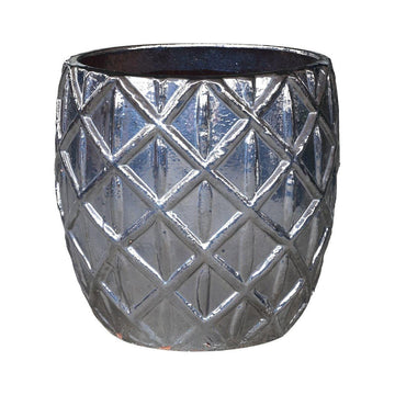 Keramiktopf - Arly Silver (Set aus 4) von PTMD - Esszett Luxury | Stilvolles Wohnen mit Charakter