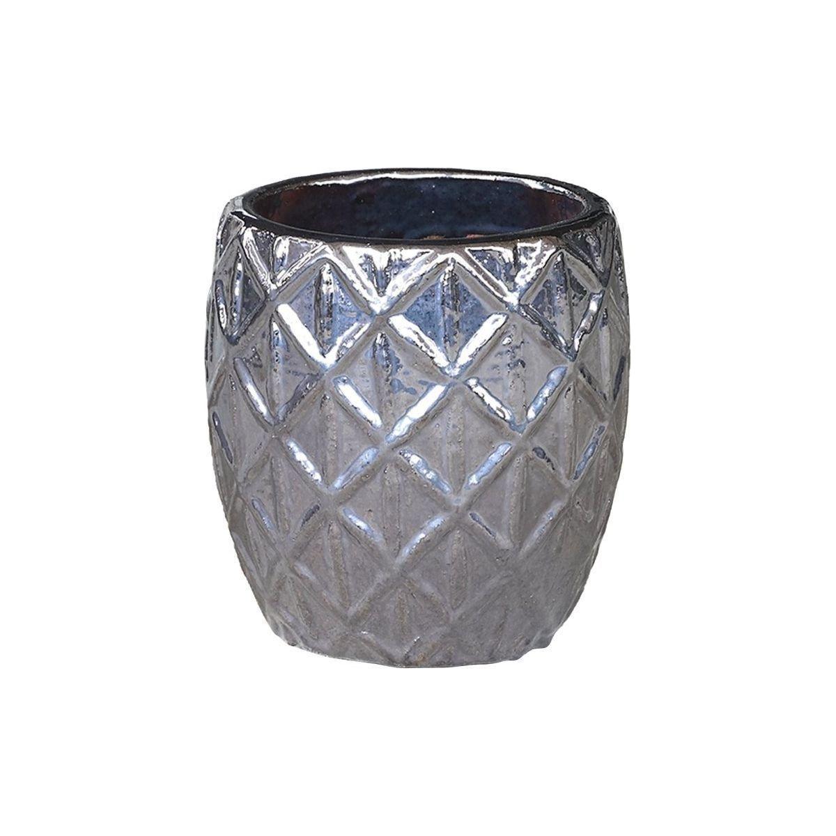 Keramiktopf - Arly Silver (Set aus 4) von PTMD - Esszett Luxury | Stilvolles Wohnen mit Charakter