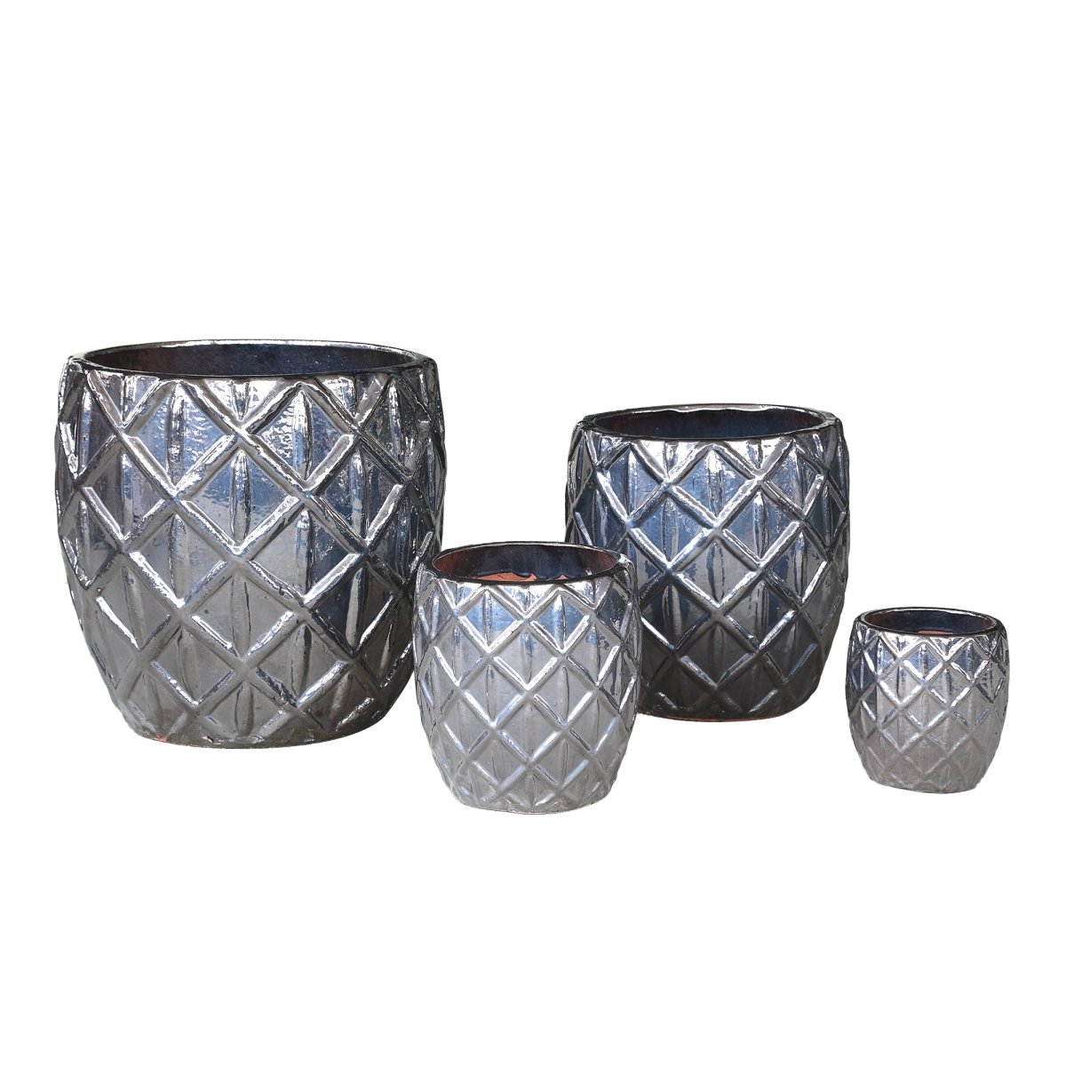 Keramiktopf - Arly Silver (Set aus 4) - Esszett Luxury