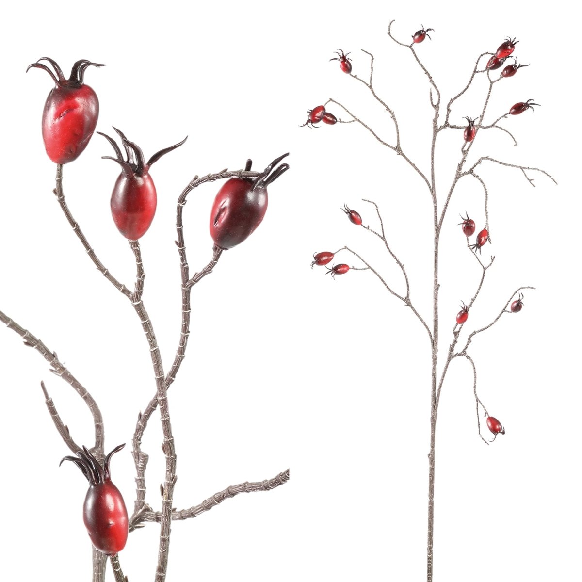 Kunstblume - Twig Plant burgundy rosehip x3 - Esszett Luxury