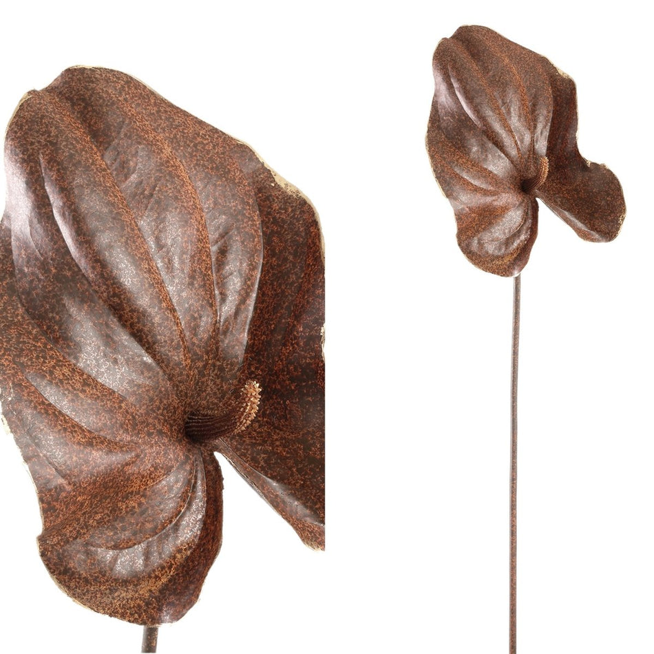 Kunstzweig - Leaves plant brown anthurium - Esszett Luxury