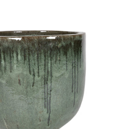 Lasierter Keramiktopf - Davon dunkelgrün - Esszett Luxury