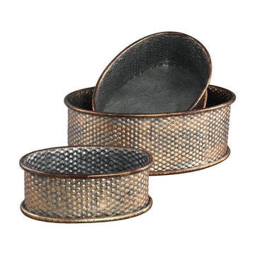 Metalltöpfe - Set - Domien Gold galvanized von PTMD - Esszett Luxury | Stilvolles Wohnen mit Charakter