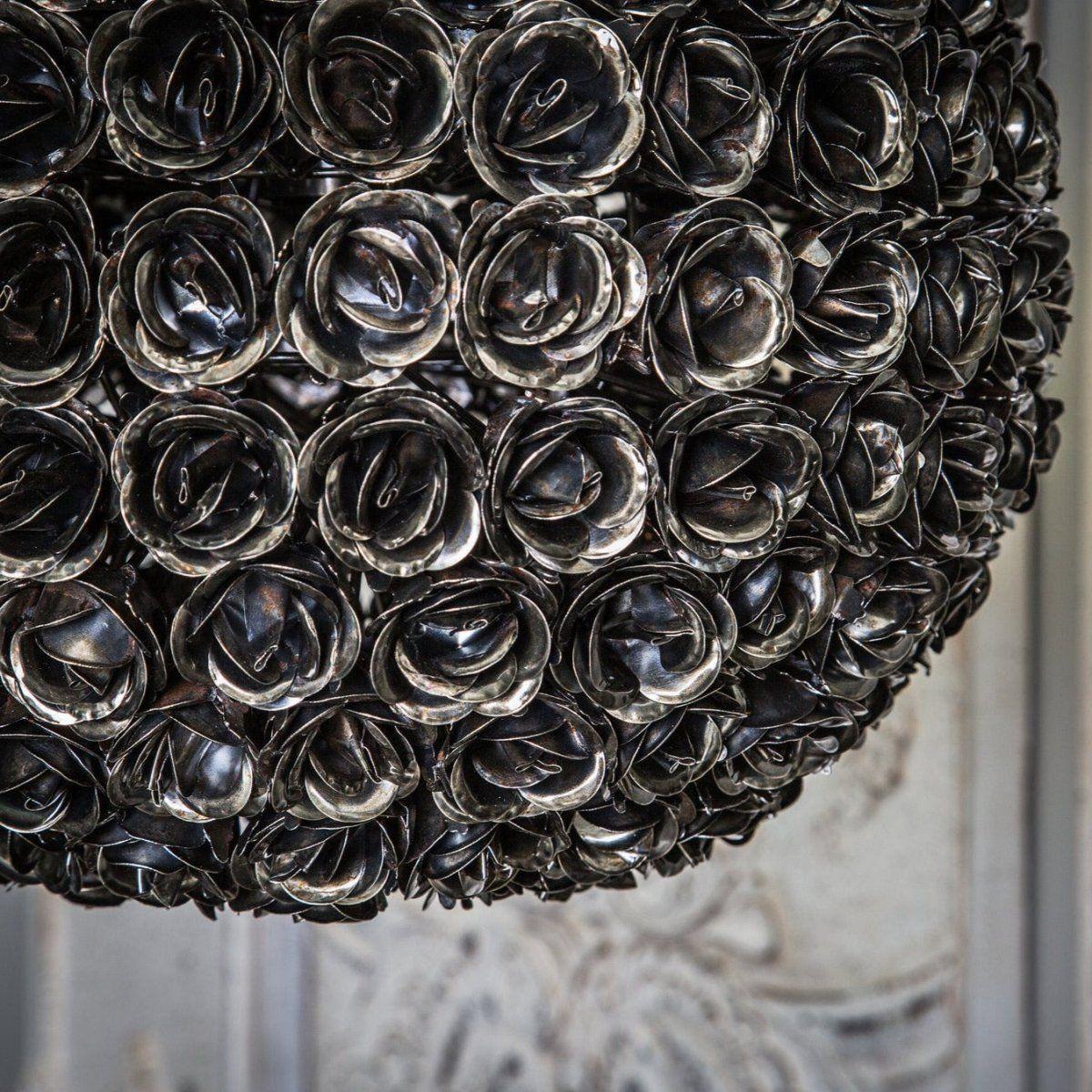 Pendelleuchte - Rosella Black iron roses von PTMD - Esszett Luxury | Stilvolles Wohnen mit Charakter