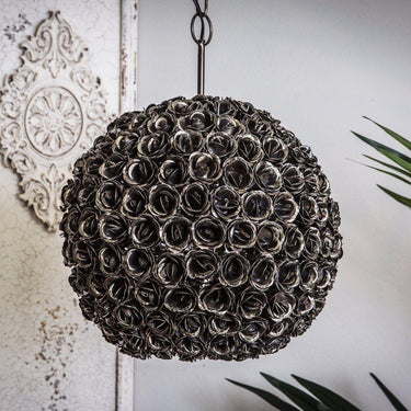 Pendelleuchte - Rosella Black iron roses von PTMD - Esszett Luxury | Stilvolles Wohnen mit Charakter
