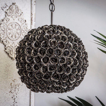 Pendelleuchte - Rosella Black iron roses von PTMD - Esszett Luxury | Stilvolles Wohnen mit Charakter