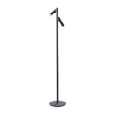 Floor lamp aluminum housing flexible double lamp arm continuously dimmable – TUBO | Sompex