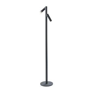 Floor lamp aluminum housing flexible double lamp arm continuously dimmable – TUBO | Sompex