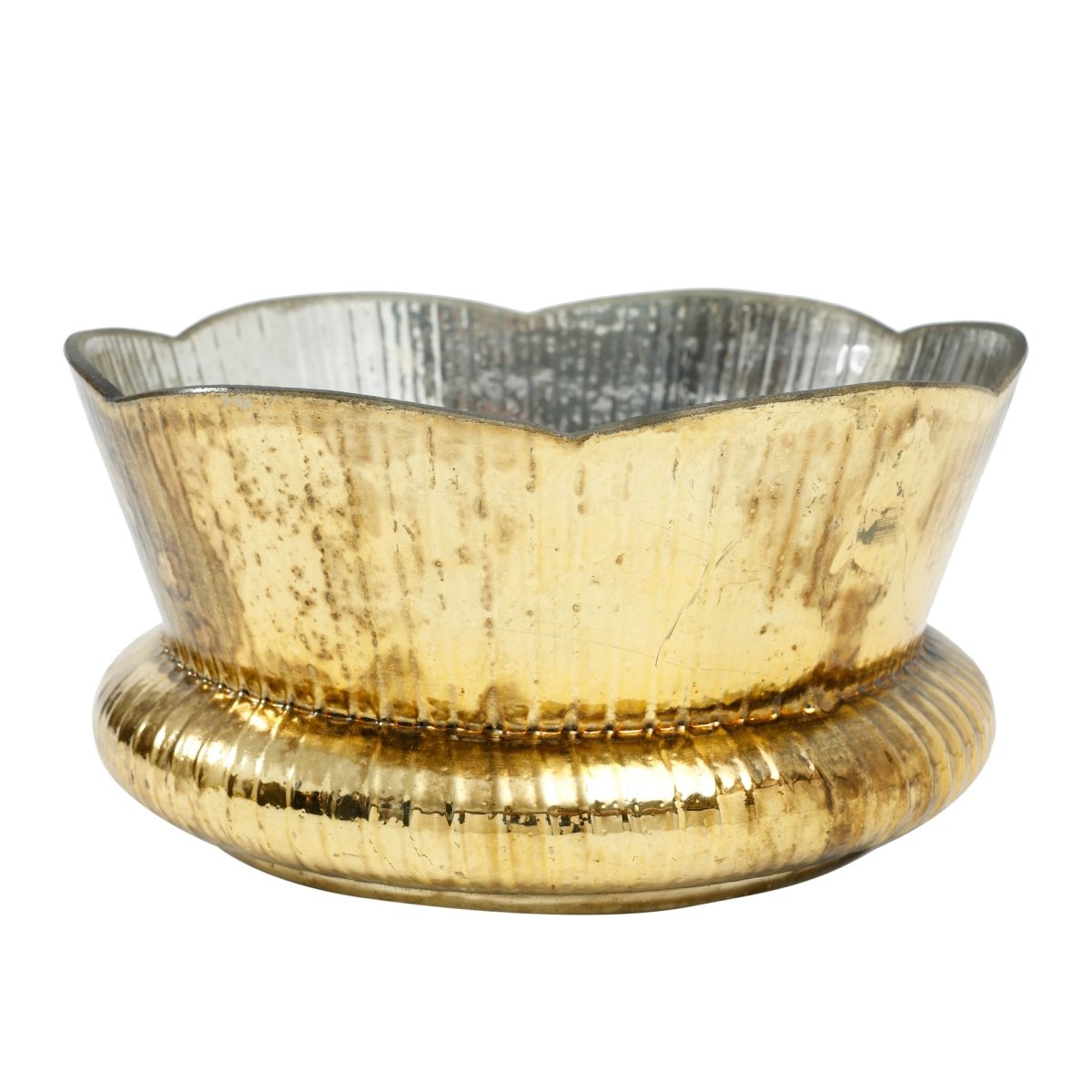 Teelichthalter - Baloe gold shiny glass - Esszett Luxury
