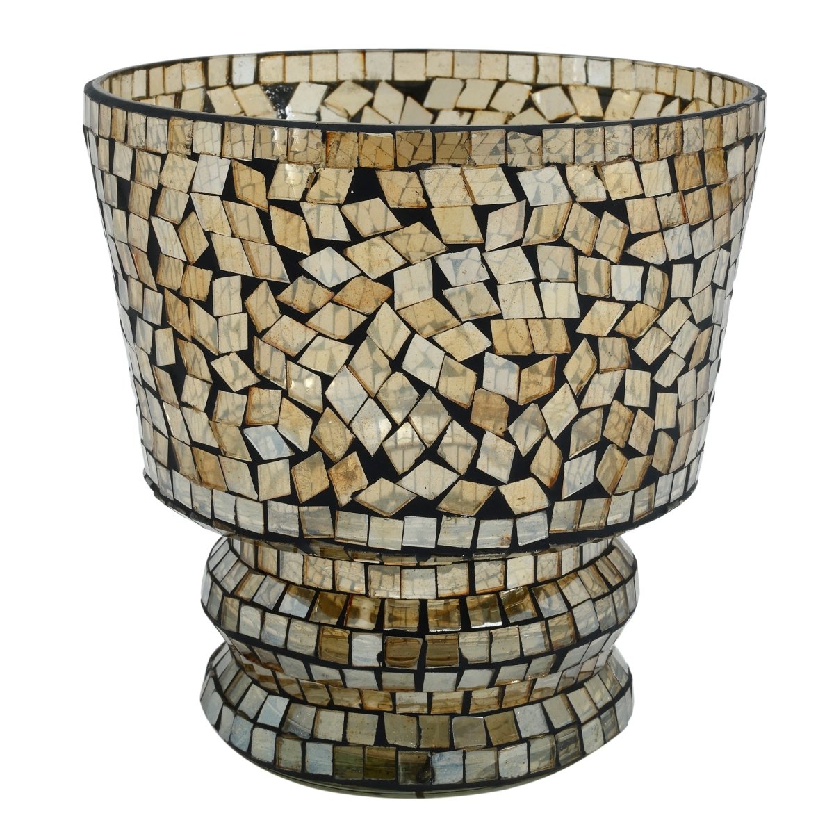 Teelichthalter - Riv Gold glass mosaic - Esszett Luxury