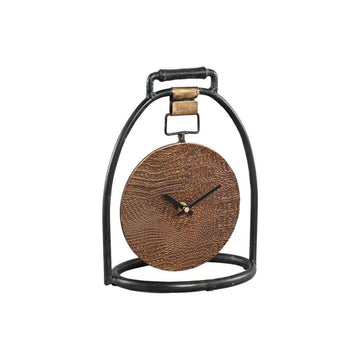 Tischuhr - Osar Bronze metal croco von PTMD - Esszett Luxury | Stilvolles Wohnen mit Charakter