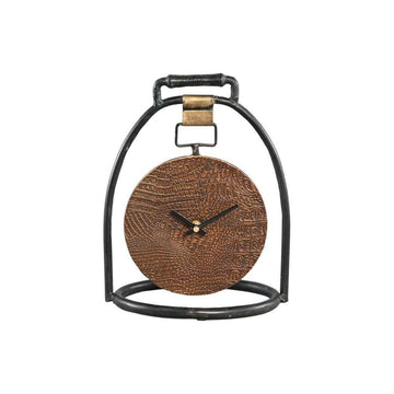 Tischuhr - Osar Bronze metal croco von PTMD - Esszett Luxury | Stilvolles Wohnen mit Charakter