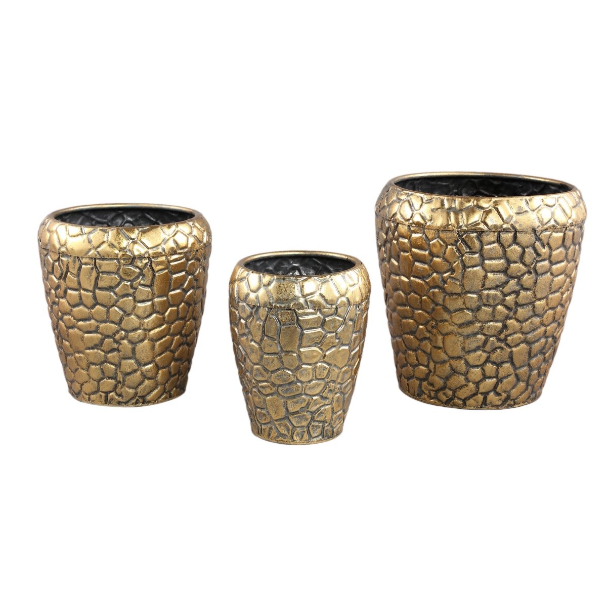 Topf - Noza gold zinc croco (Set aus 3) - Esszett Luxury