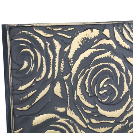 Wandbild aus Holz - Rosanna Gold roses - Esszett Luxury