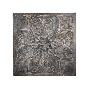 Wandbild aus Holz - Tiara grey antique flower von PTMD - Esszett Luxury | Stilvolles Wohnen mit Charakter
