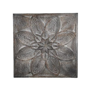 Wandbild aus Holz - Tiara grey antique flower von PTMD - Esszett Luxury | Stilvolles Wohnen mit Charakter