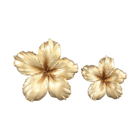 Wanddeko - Mira Gold matt lili flower - Esszett Luxury