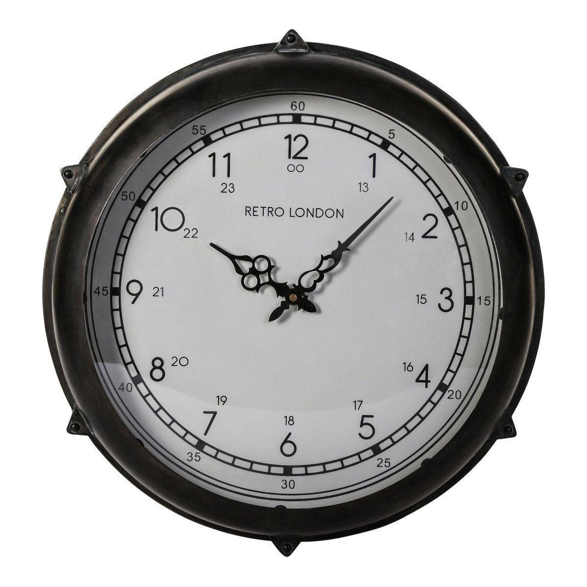 Wanduhr - Brice Black metal von PTMD - Esszett Luxury | Stilvolles Wohnen mit Charakter