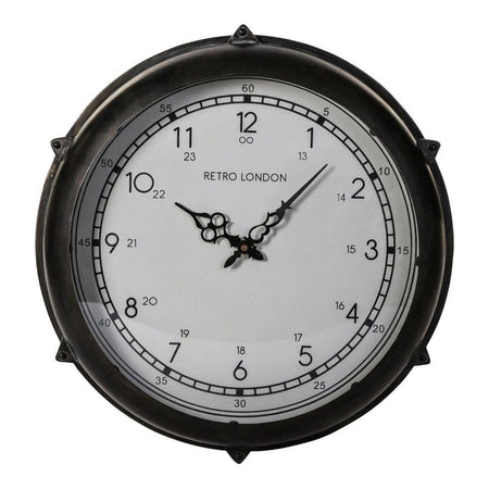 Wanduhr – Metallgehäuse, Rundes Design, Minimalistische Optik – Brice | PTMD image