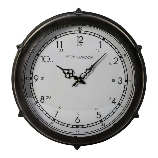 Wanduhr - Brice Black metal von PTMD - Esszett Luxury | Stilvolles Wohnen mit Charakter