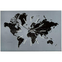 Wall Clock with World Map Design Metal Frame & Minimalist Dial – World | Sompex