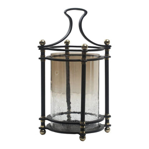 Windlicht - Xylon Black stainless steel von PTMD - Esszett Luxury | Stilvolles Wohnen mit Charakter